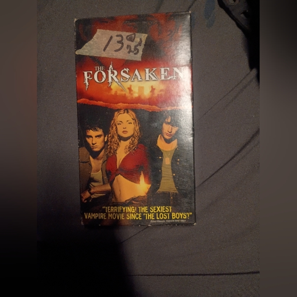 The Forsaken VHS Tape - Red & Black Horror Movie Cover